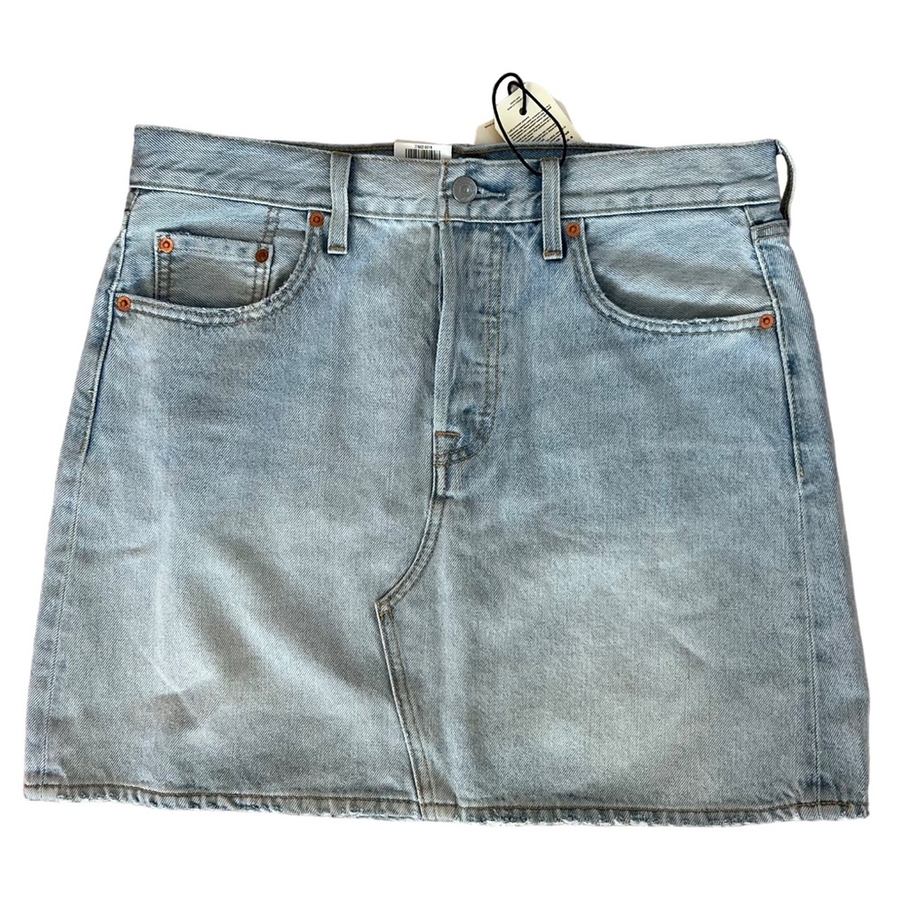 Levi's Premium High-Rise Deconstructed Denim Skirt in Size 31